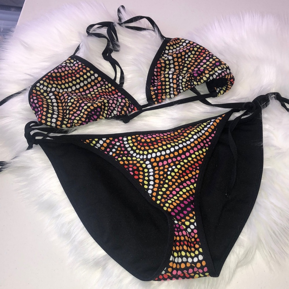 Swimsuit Castaways 2 pc polka dot Bikini size Large - Picture 1 of 4